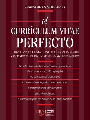 cover image of El currículum vitae perfecto
